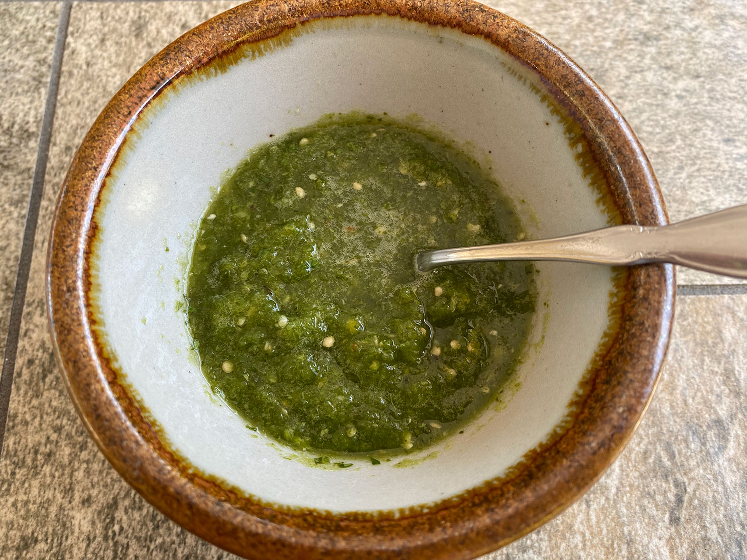 raw salsa verde at zandoyo bed & breakfast