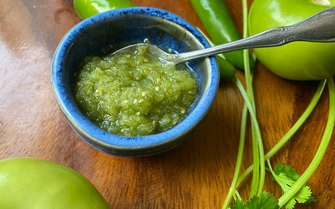 This salsa verde recipe is an excellent accompaniment to many dishes