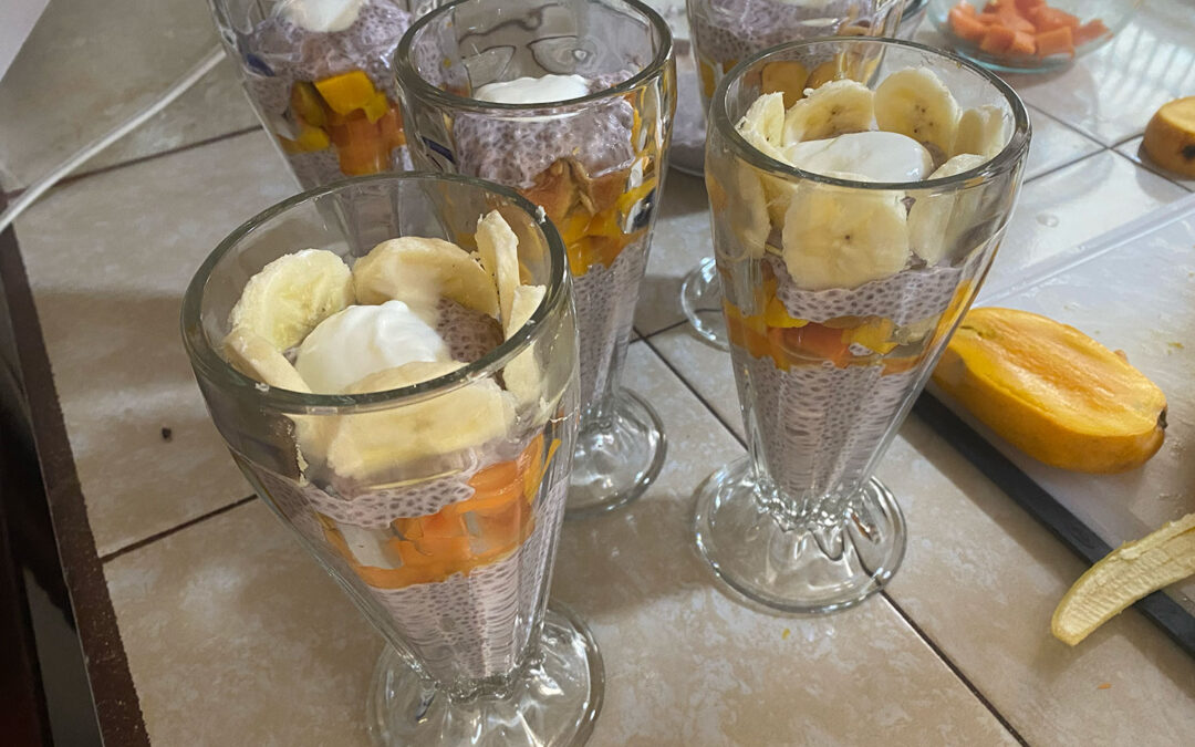 El pudín de chía con mango es un excelente plato para el desayuno.