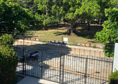 View of the park from Angelina, a second floor room at Zandoyo Bed & Breakfast