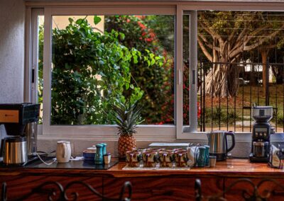 coffee service in the dining room