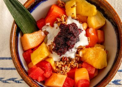 A fruit bowl is usually the first course