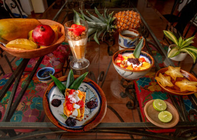 selection of fruit dishes served at zandoyo