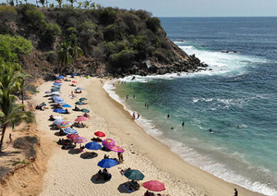 Playa Coral is one of many popular puerto escondido beaches.