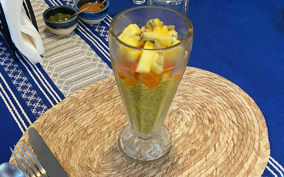 Chia pudding with mango makes a great breakfast dish